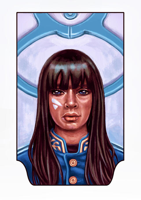 Sci- fi game character portrait